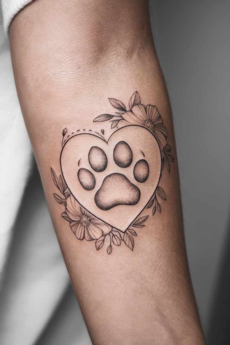 25 Adorable Dog Paws Tattoo Design Ideas – Skin And Needle
