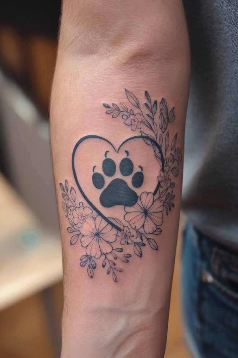25 Adorable Dog Paws Tattoo Design Ideas – Skin And Needle