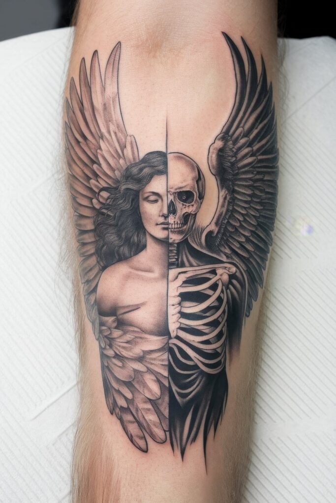 18 Captivating Demon Angel Tattoo Design Ideas – Skin And Needle