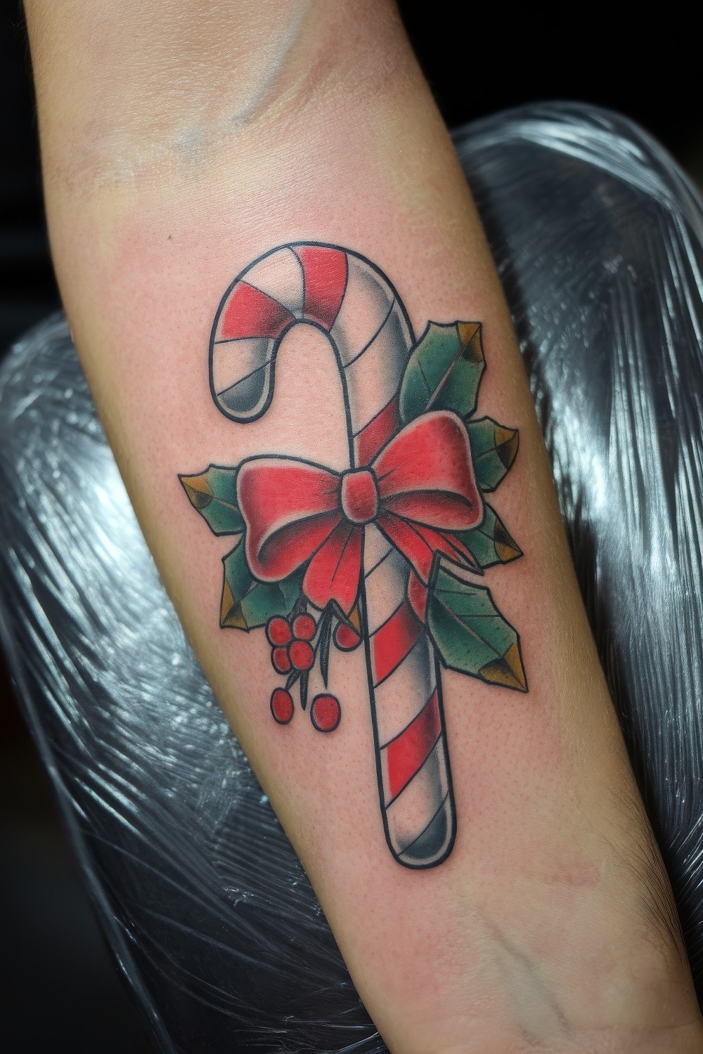 28 Sweet Candy Cane Tattoo Design Ideas