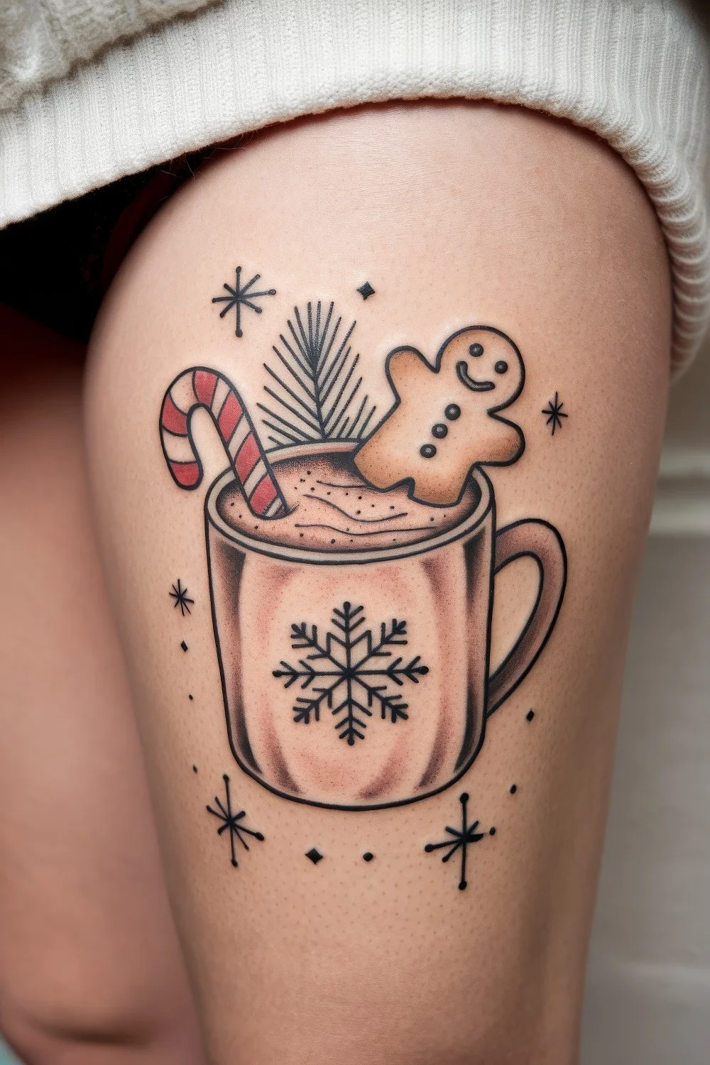 38 Great Christmas Tattoo Design Ideas to Celebrate the Season