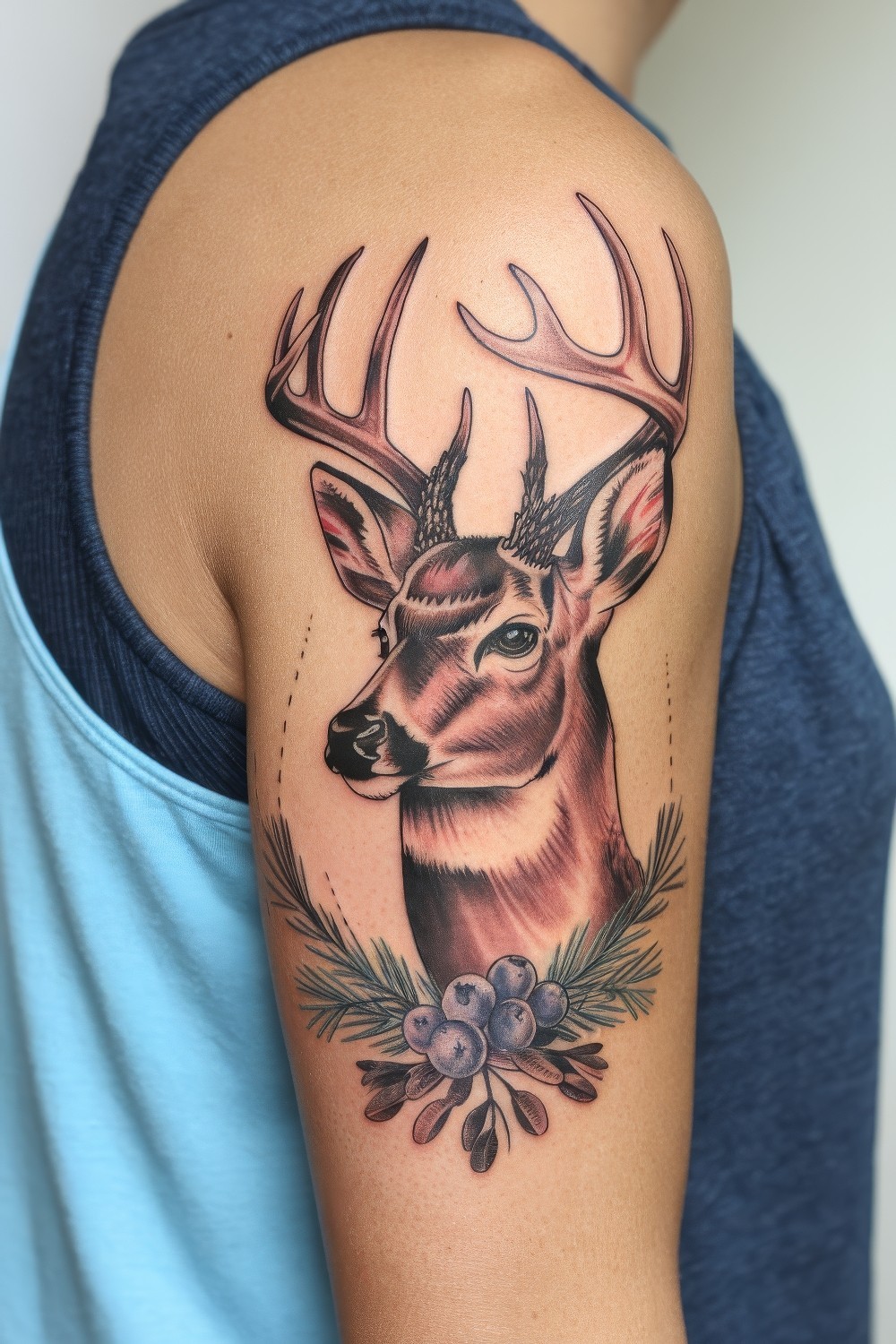 32 Stunning Reindeer Tattoo Design Ideas