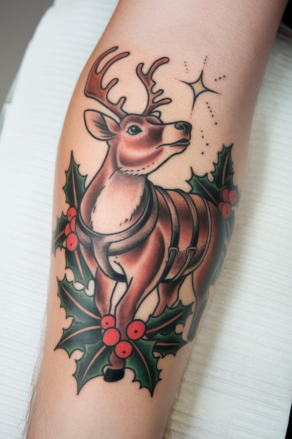 36 Stunning Reindeer Tattoo Design Ideas