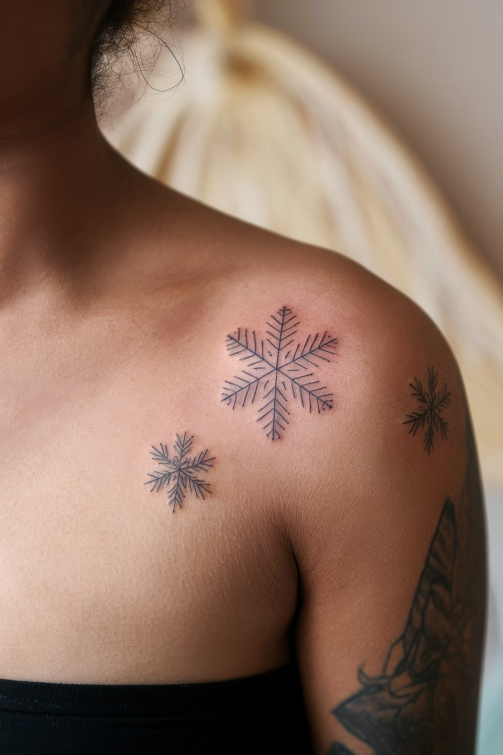 34 Stunning Snowflake Tattoo Design Ideas