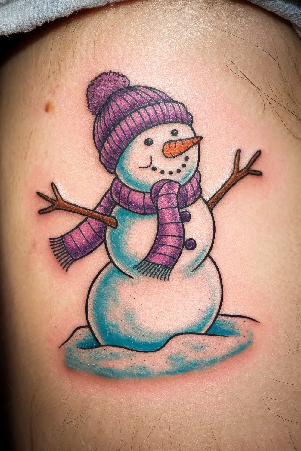 31 Adorable Snowman Tattoo Design Ideas