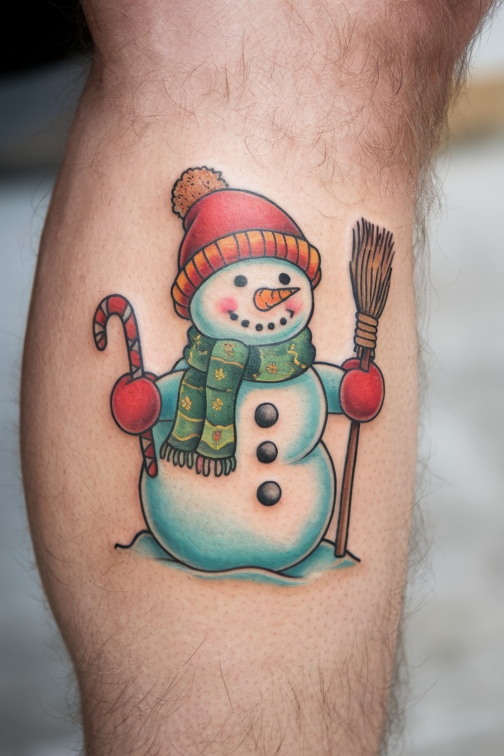 25 Adorable Snowman Tattoo Design Ideas