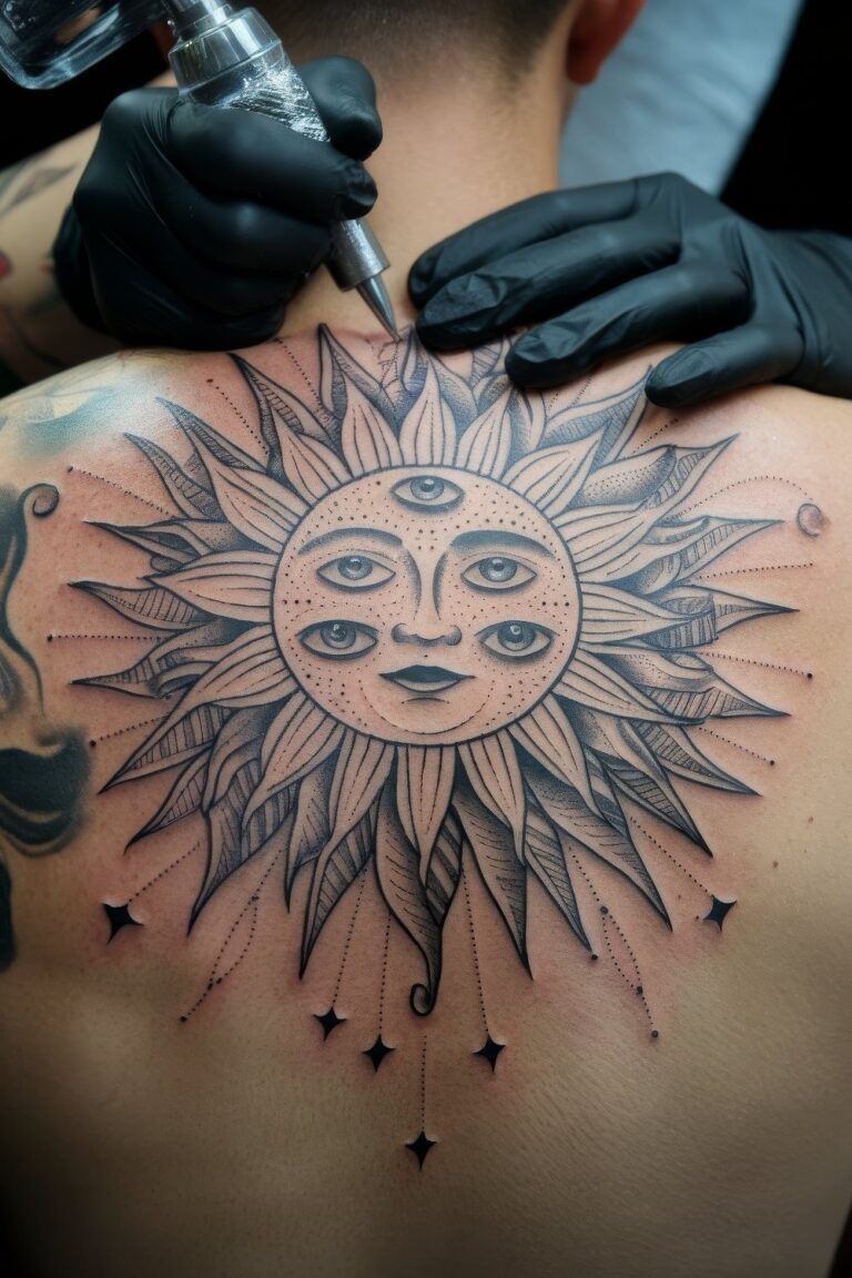 18 Stunning Sun Tattoo Design Ideas to Brighten Your Ink Collection ...